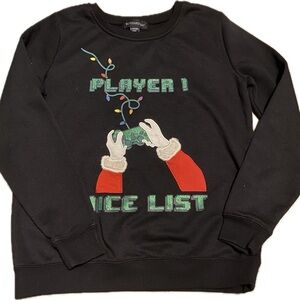 Blizzard Bay Black Holiday video Player nice list sweatshirt